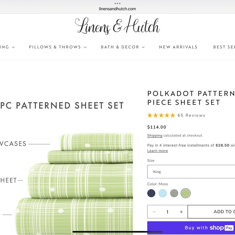 Green Polkadot Sheet Set
